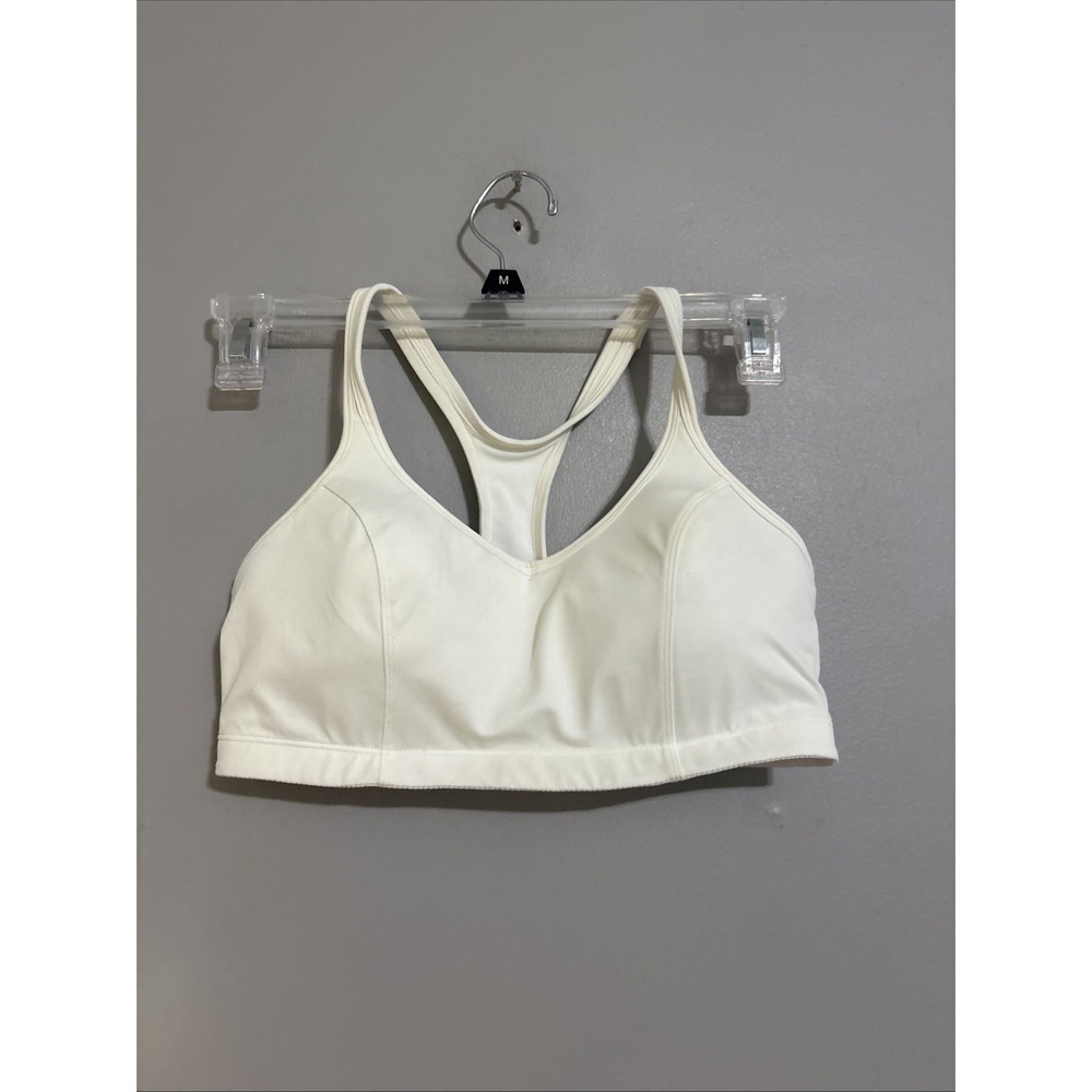Champion T-Back Beige Off White Sport Bra 1050 Sz 38C 16C Medium